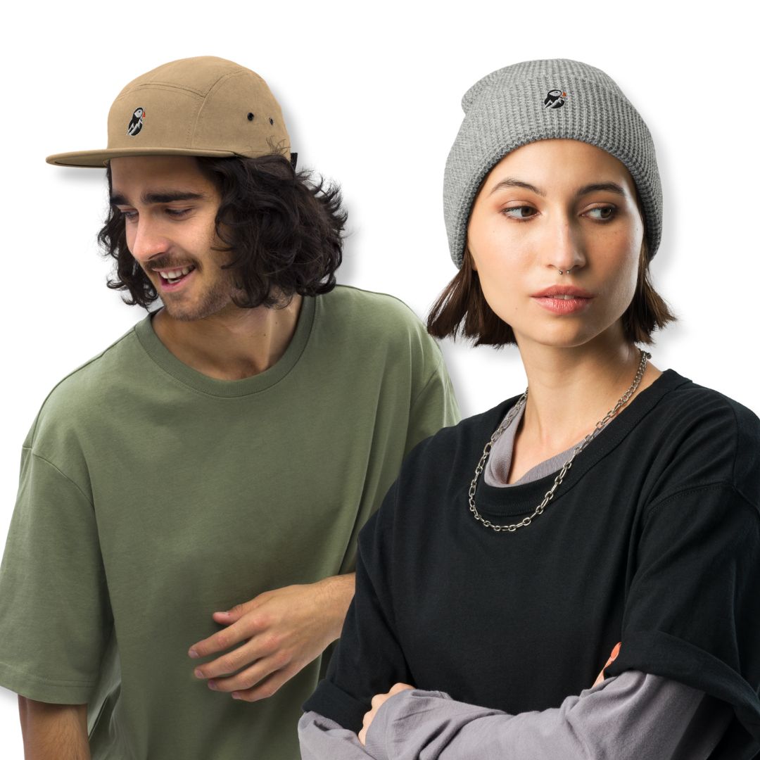 AukCliff hats for sale, beanies, caps, trucker hats, corduroy hats, and dad hats.