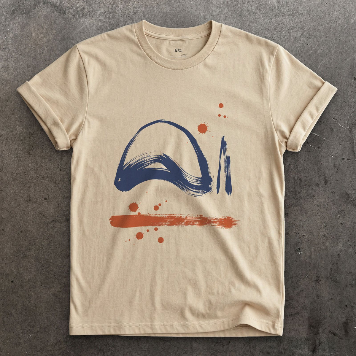 A Dome and a Needle, Mont Blanc design on a Sand Gildan Softstyle t-shirt