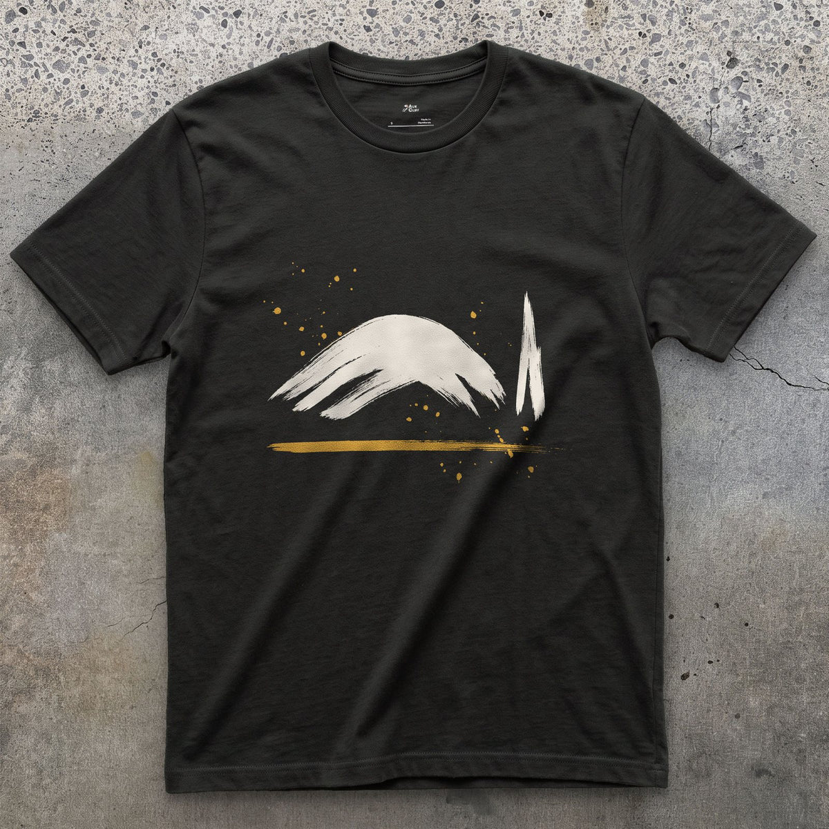 A Dome and a Needle, Mont Blanc design on a Black Gildan Softstyle t-shirt