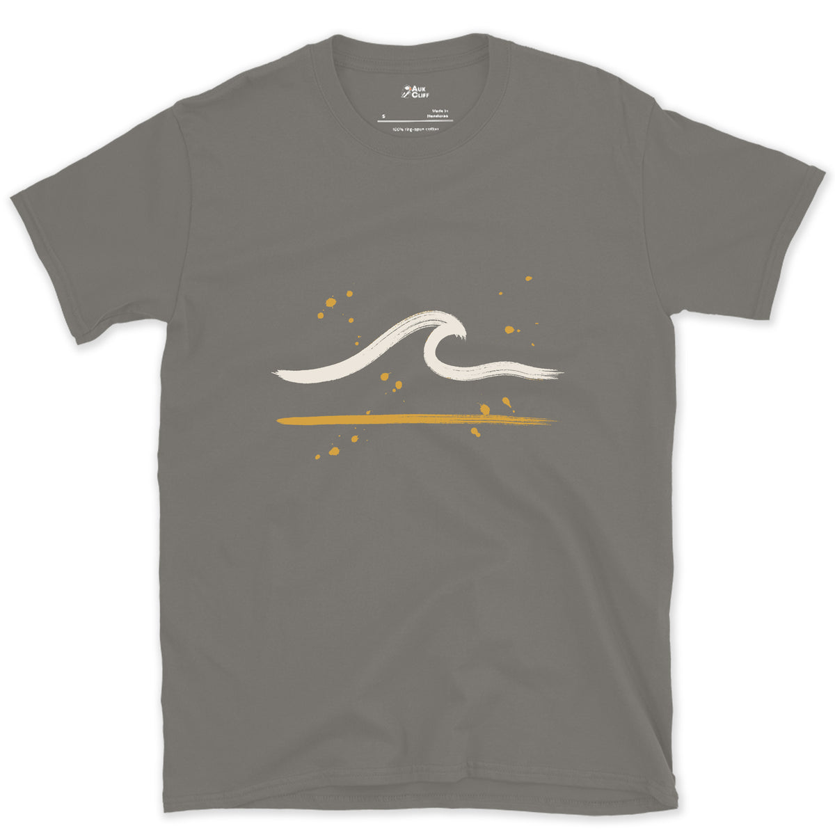 A Swell That Never Broke design on a Charcoal Gildan Softstyle t-shirt