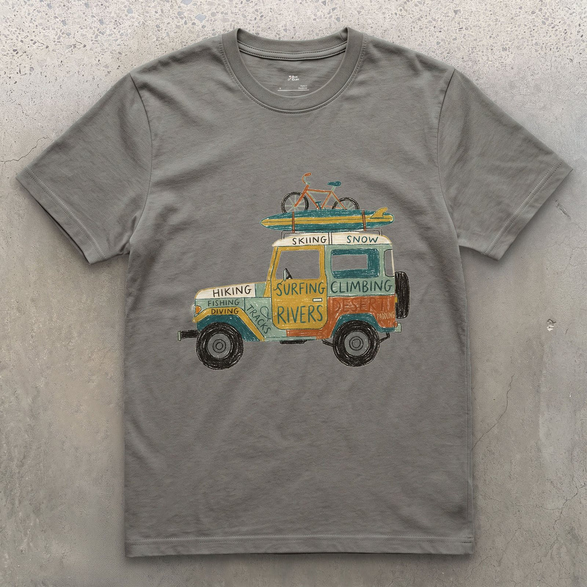 The 4x4 Door Is a Scoreboard design on a Charcoal Gildan Softstyle t-shirt