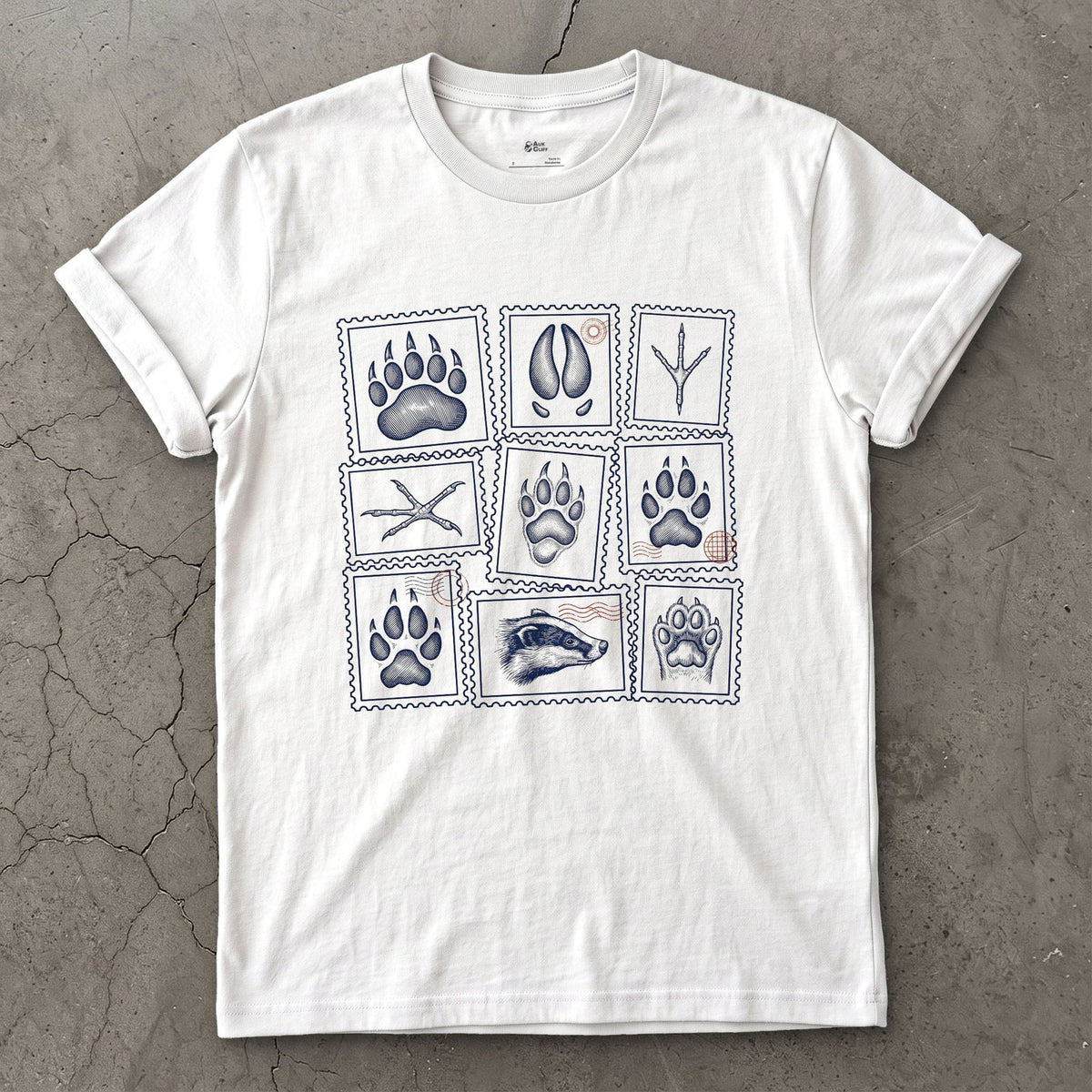 Four Signs Read Off the Trail design on a White Gildan Softstyle t-shirt