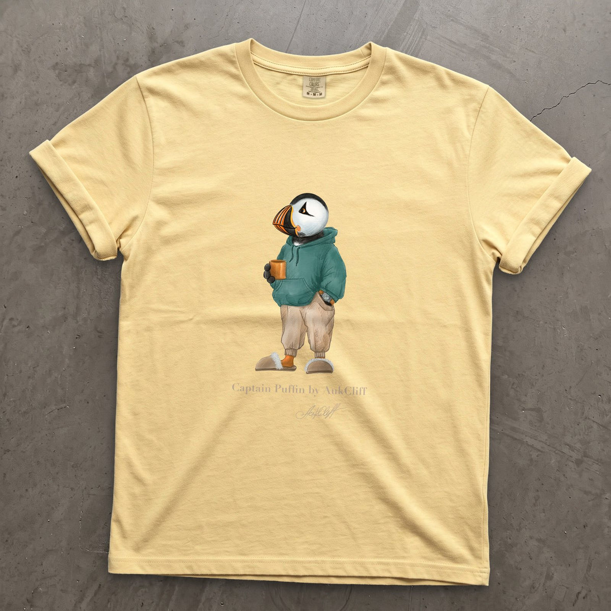 Captain Puffin Trail Après on a Butter Comfort Colors t-shirt