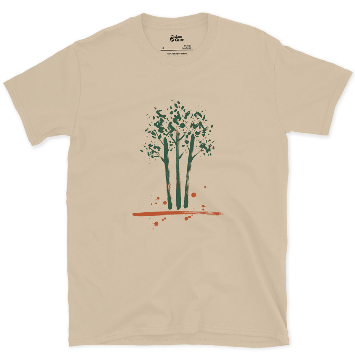 Aspen, All Standing Straight design on a Sand Gildan Softstyle t-shirt