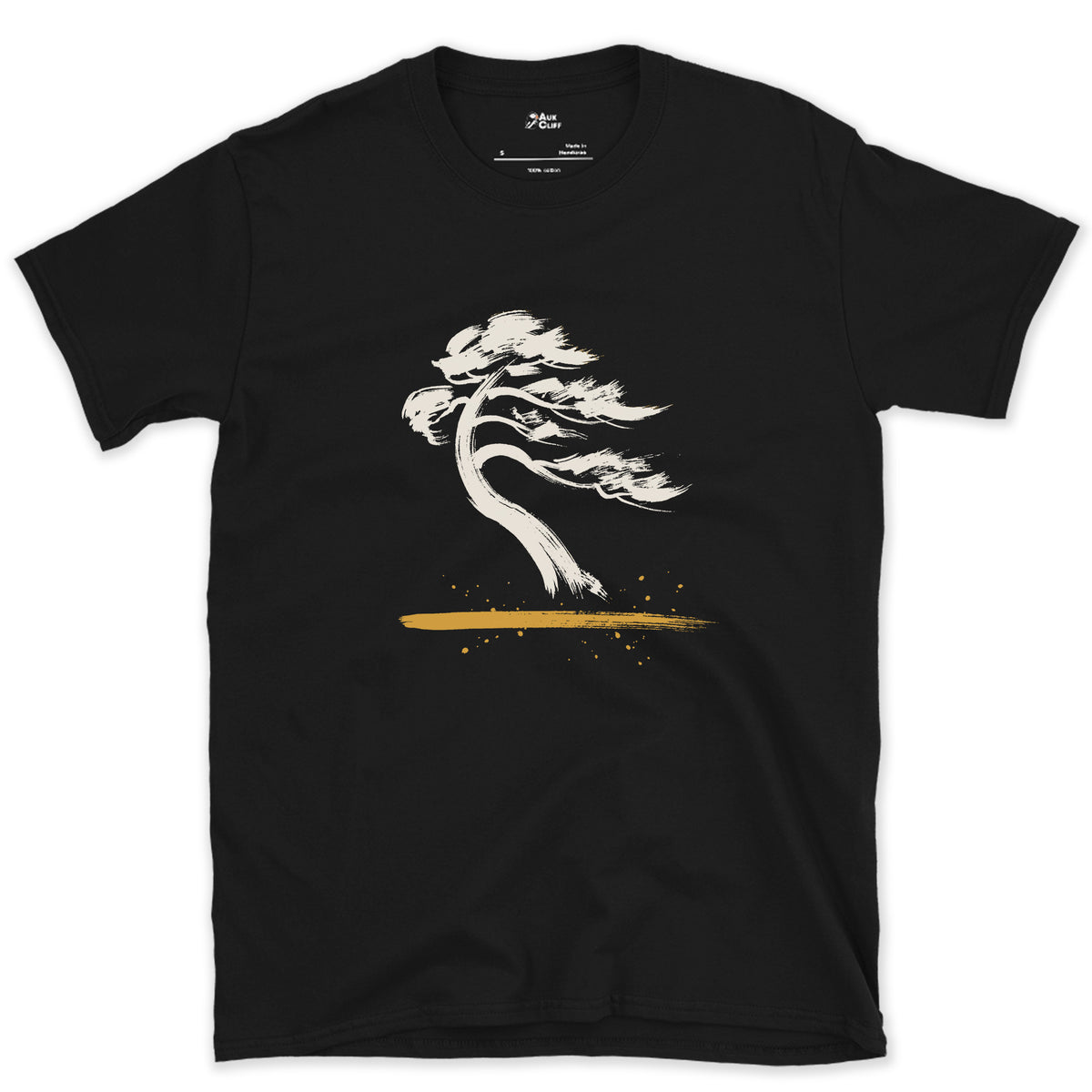 Bent by the Wind design on a Black Gildan Softstyle t-shirt