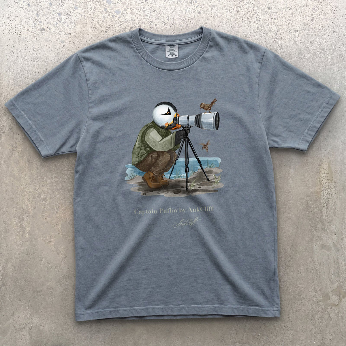 Captain Puffin Bird Photographer T-shirt