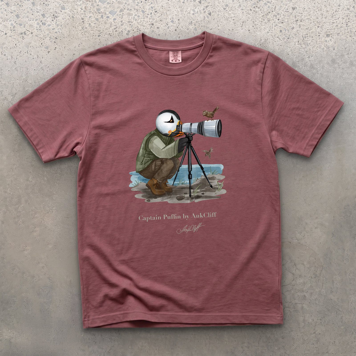 Captain Puffin Bird Photographer T-shirt