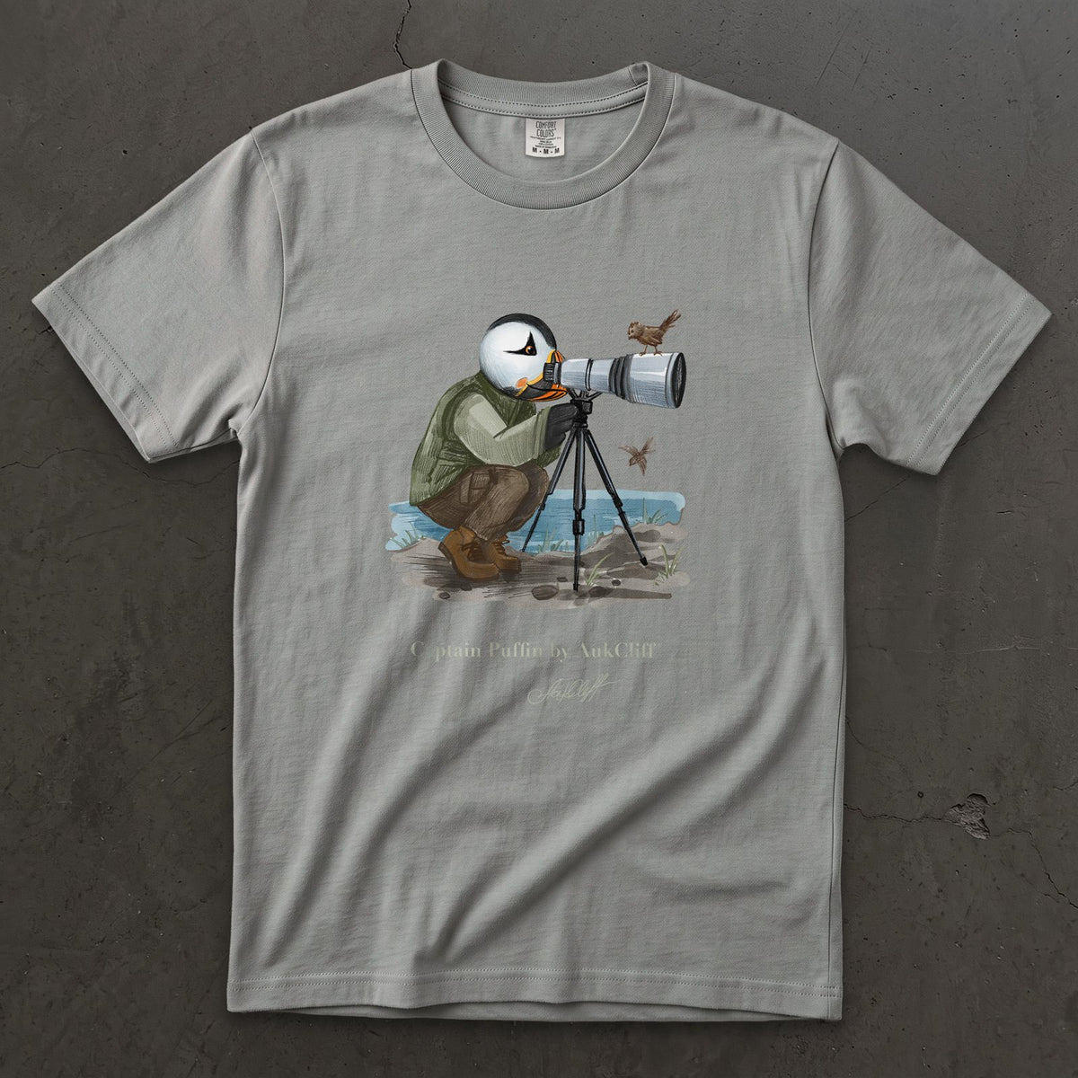 Captain Puffin Bird Photographer T-shirt