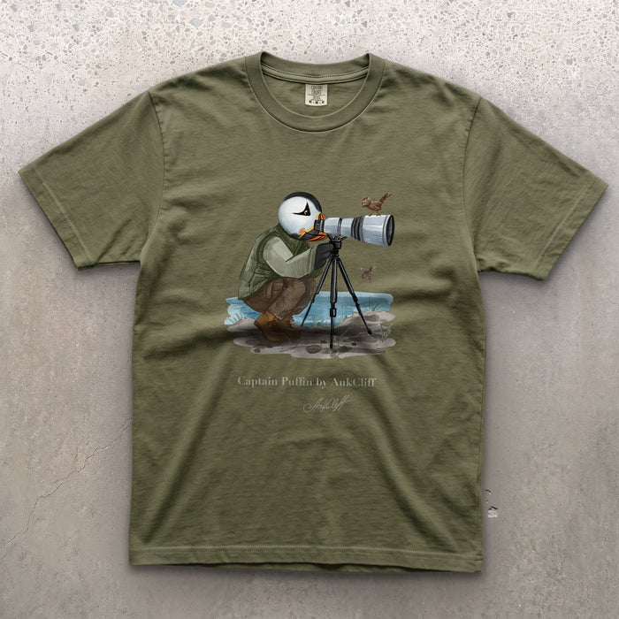 Captain Puffin Bird Photographer T-shirt