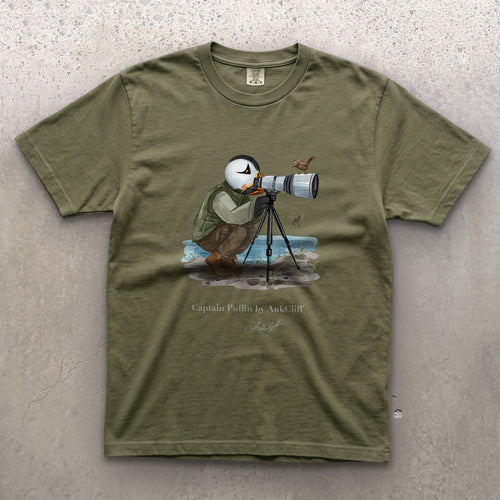 Captain Puffin Bird Photographer T-shirt