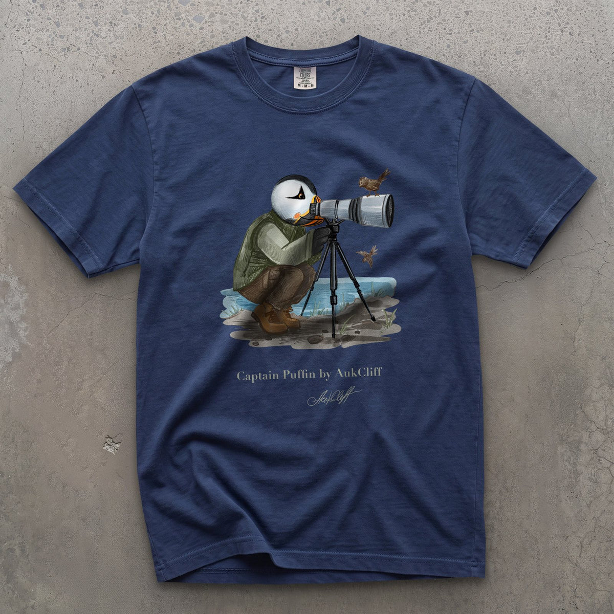 Captain Puffin Bird Photographer T-shirt