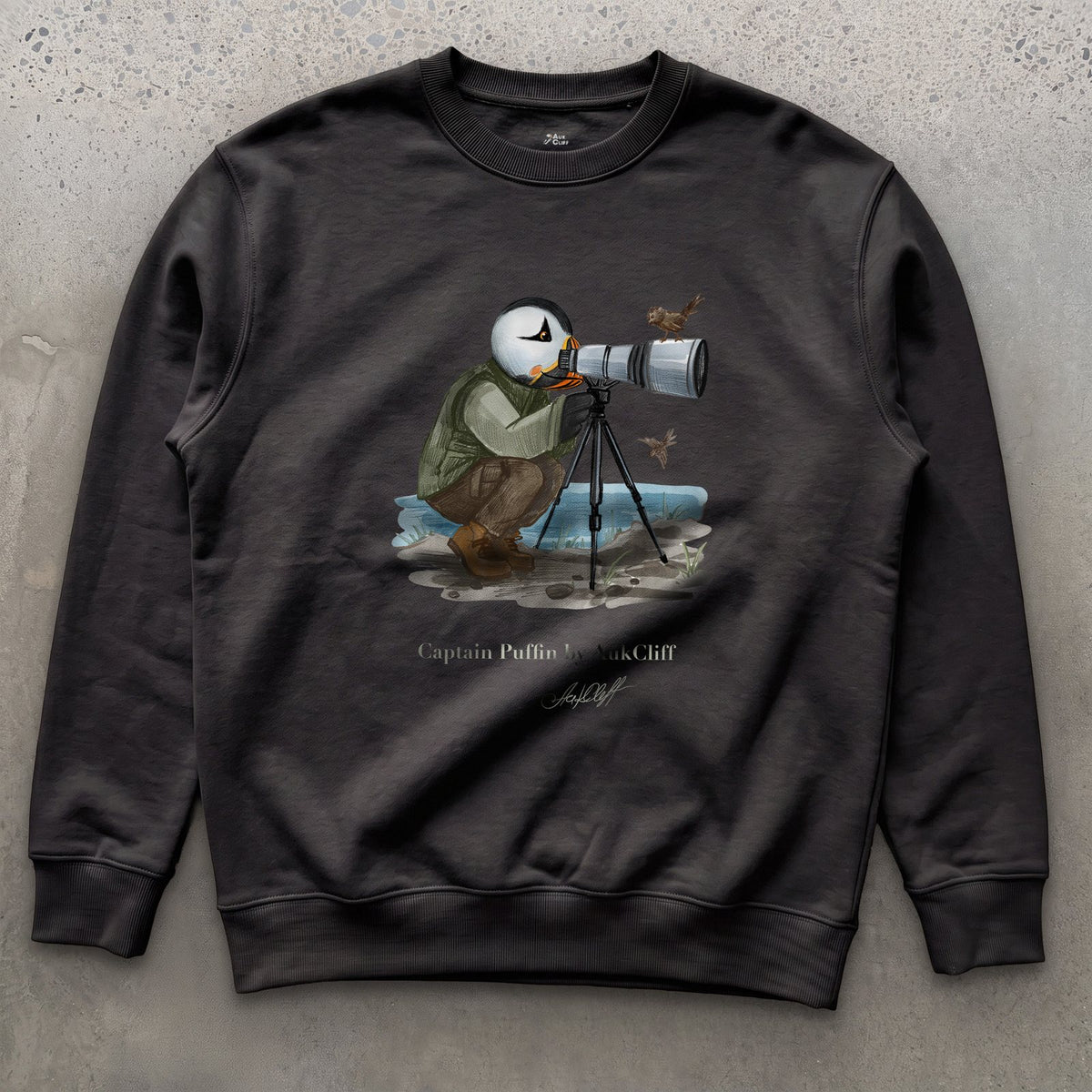 Captain Puffin Bird Photographer Sweatshirt