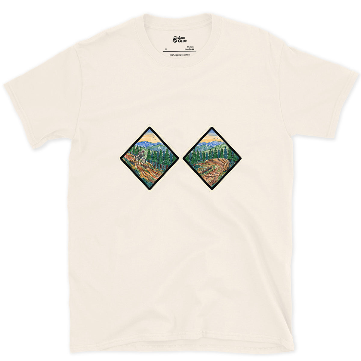 Both Black Diamonds Earned design on a Natural Gildan Softstyle t-shirt