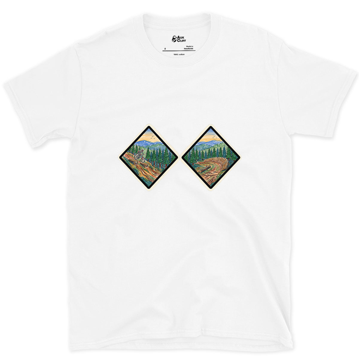 Both Black Diamonds Earned design on a White Gildan Softstyle t-shirt