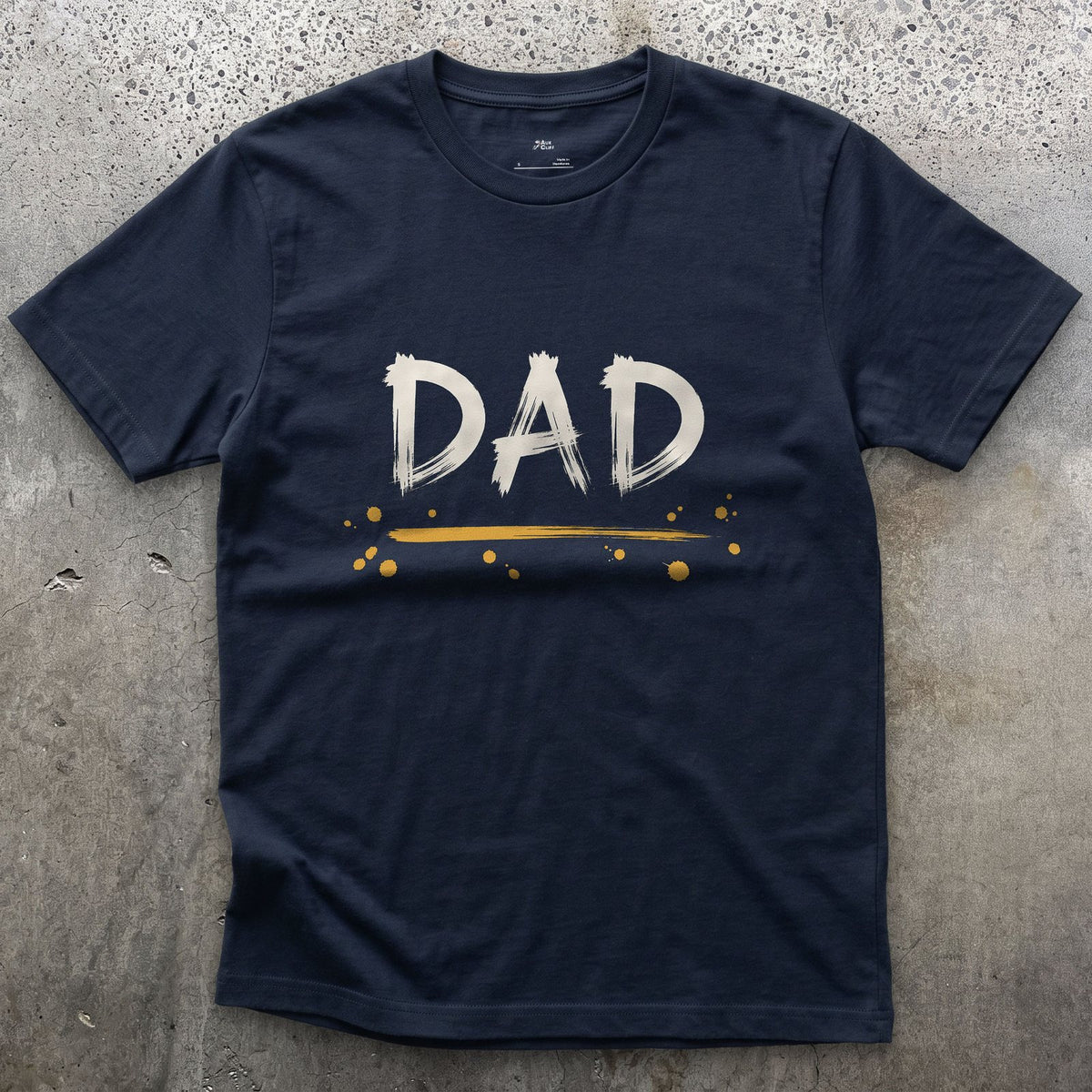 Dad design on a Navy Gildan Softstyle t-shirt