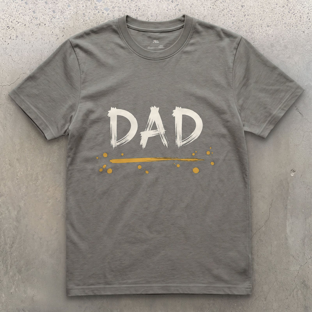 Dad design on a Charcoal Gildan Softstyle t-shirt