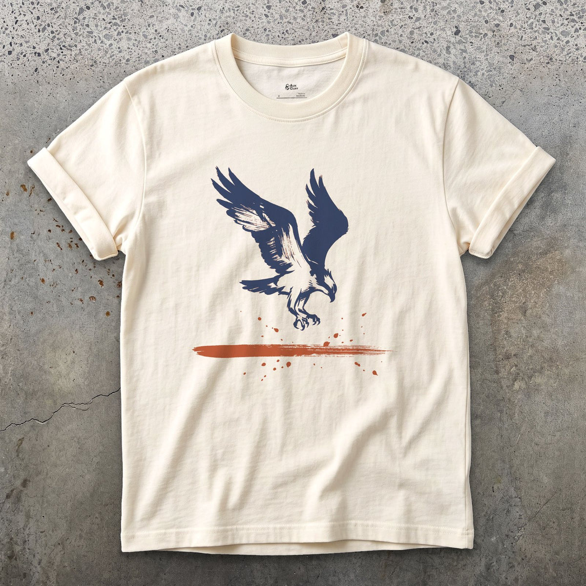 Feet First Into the Water design on a Natural Gildan Softstyle t-shirt
