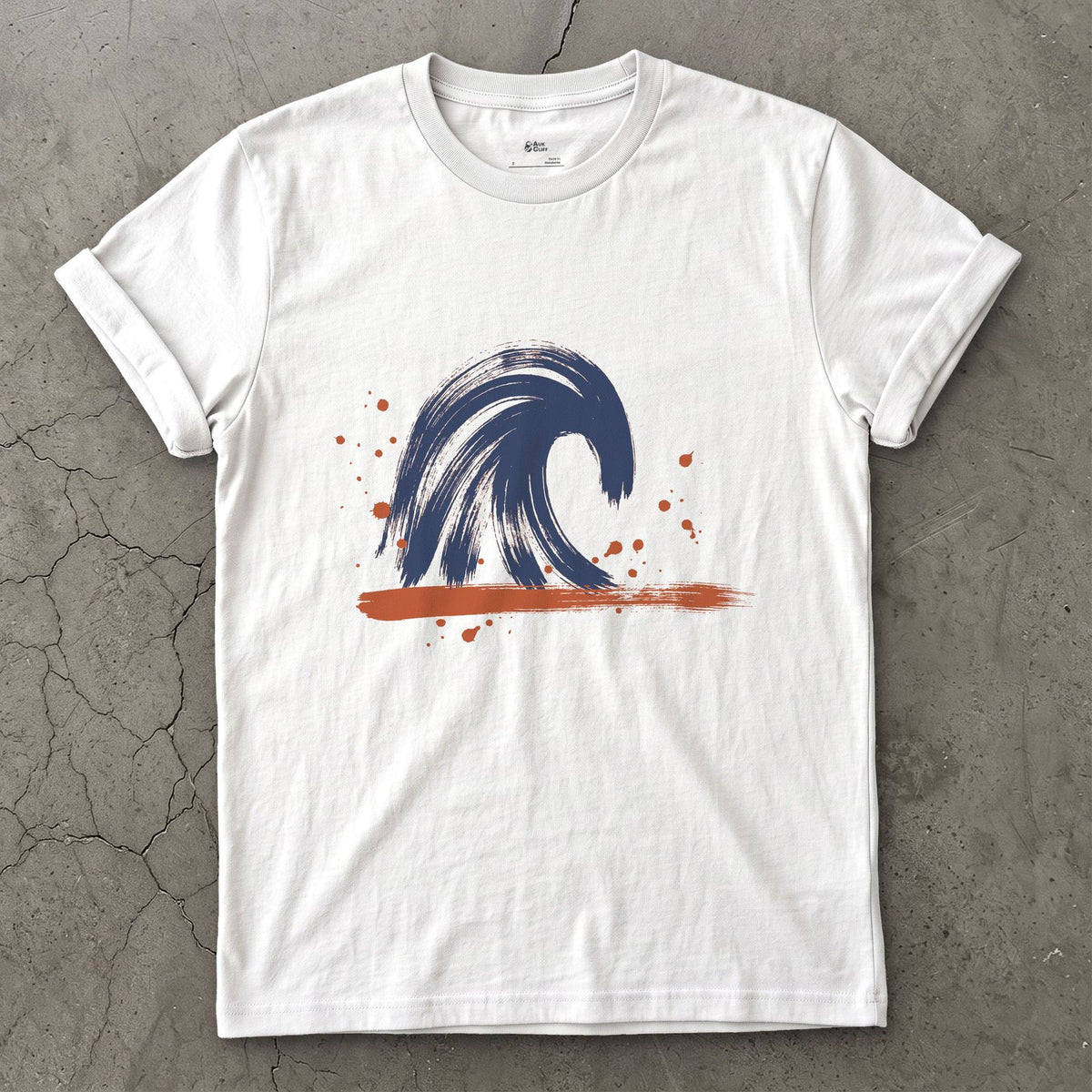 Folding Straight Onto Sand design on a White Gildan Softstyle t-shirt