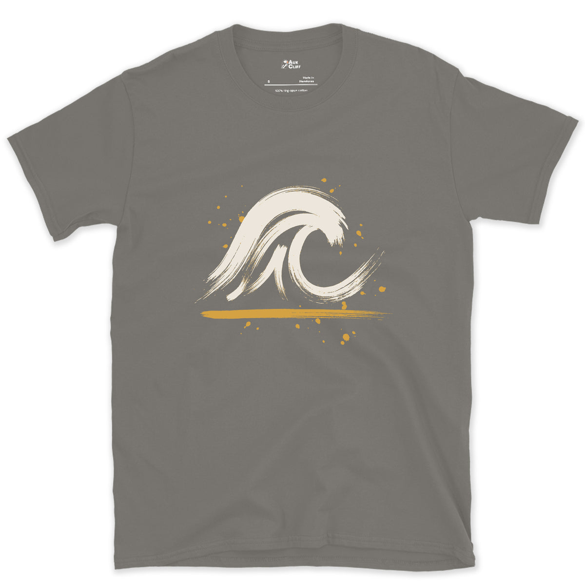 Folding Straight Onto Sand design on a Charcoal Gildan Softstyle t-shirt