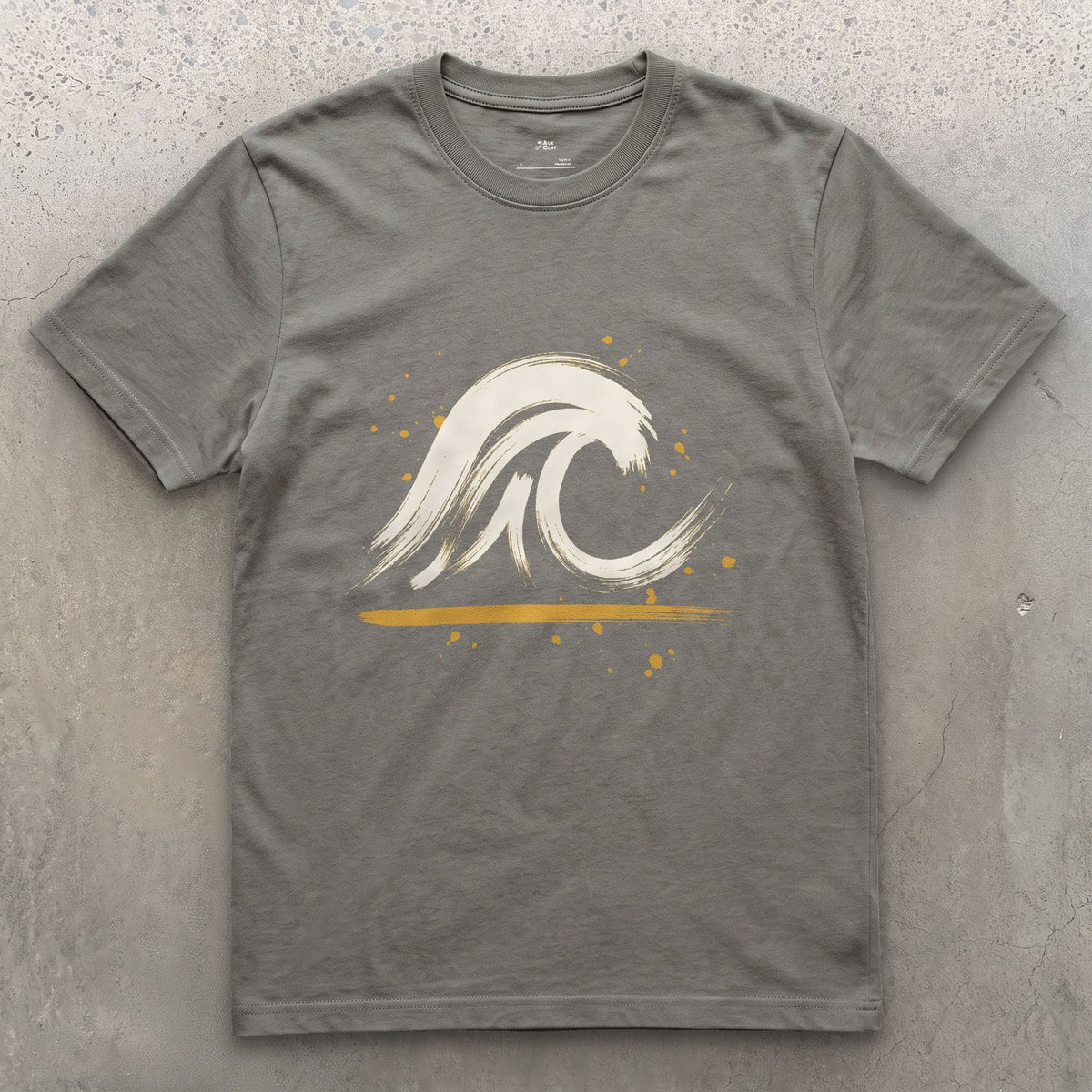 Folding Straight Onto Sand design on a Charcoal Gildan Softstyle t-shirt