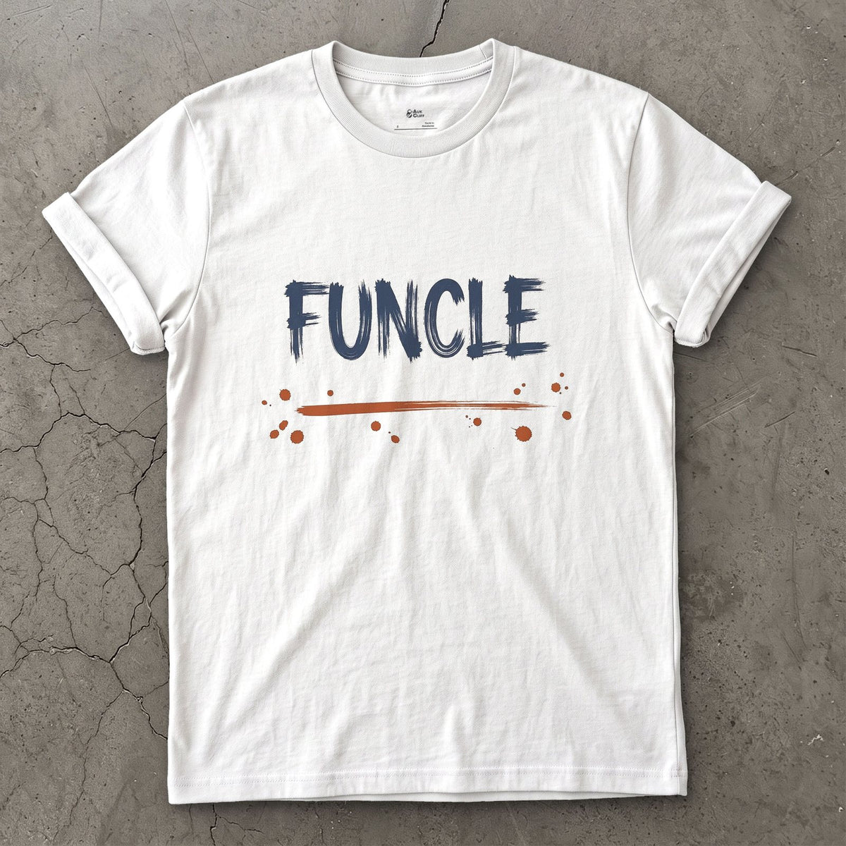 Funcle design on a White Gildan Softstyle t-shirt