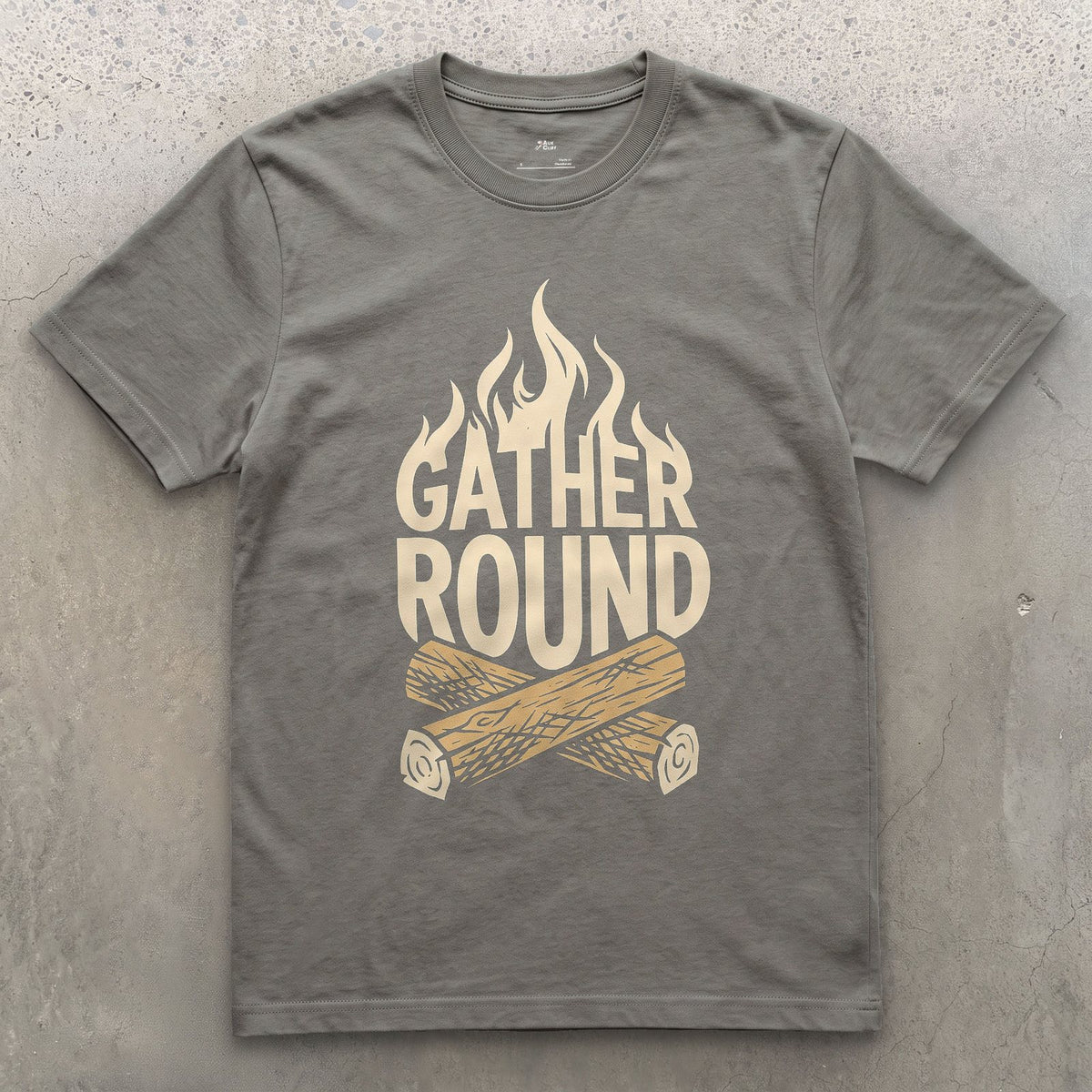 Everyone's Invited to This Fire design on a Charcoal Gildan Softstyle t-shirt