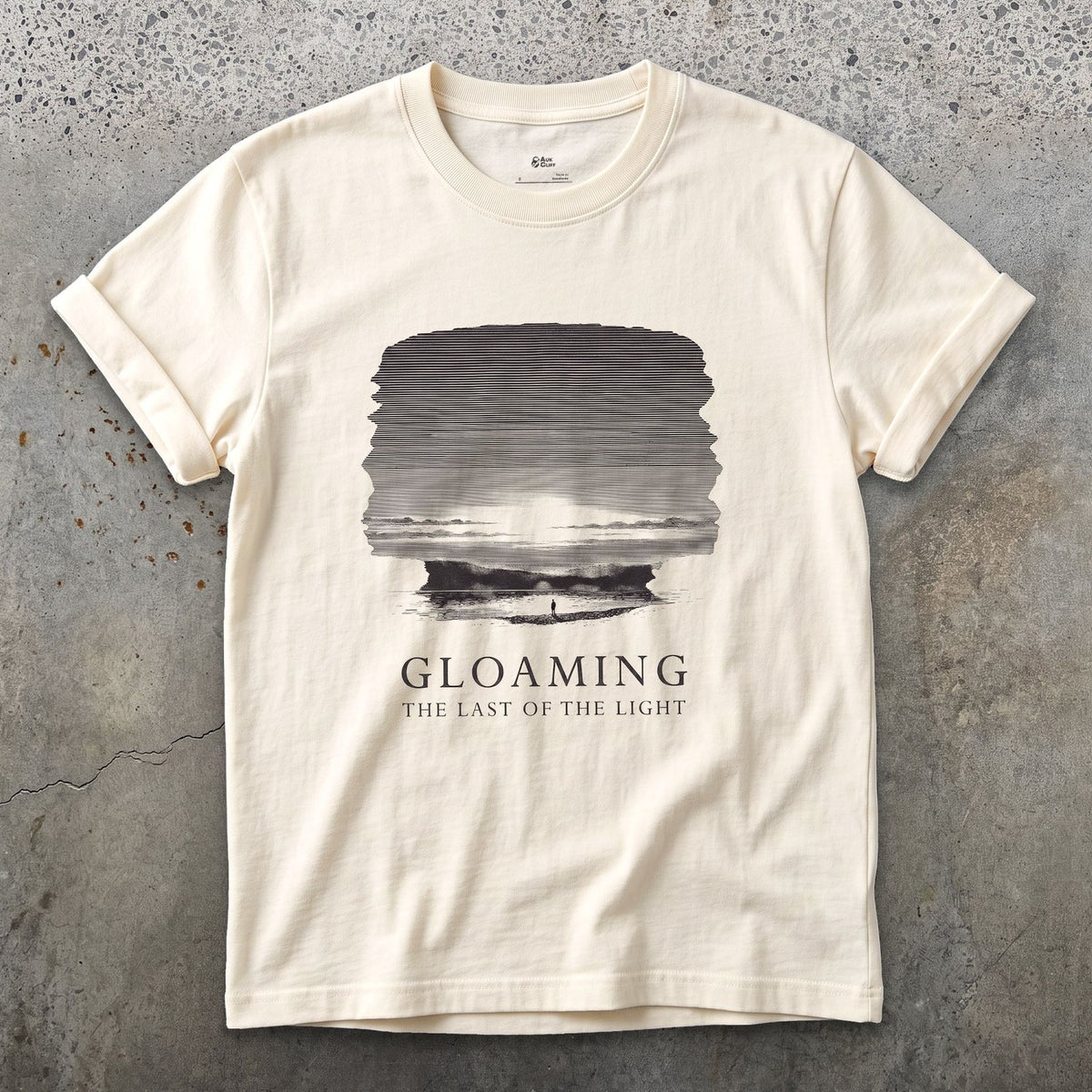 Gloaming, the Last of the Light design on a Natural Gildan Softstyle t-shirt
