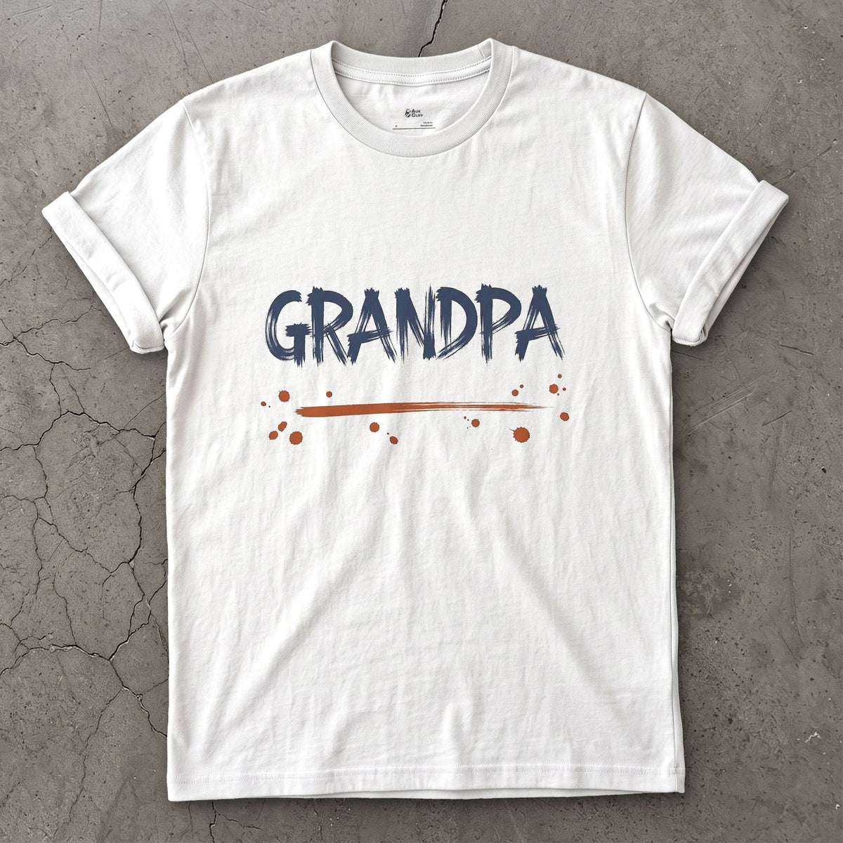 Grandpa design on a White Gildan Softstyle t-shirt