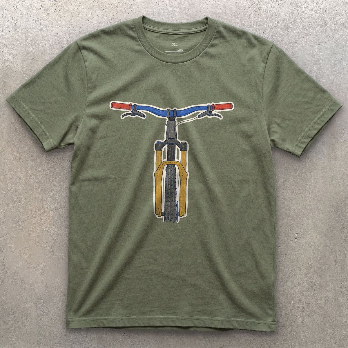 The One Part You Watch From the Saddle design on a Military Green Gildan Softstyle t-shirt