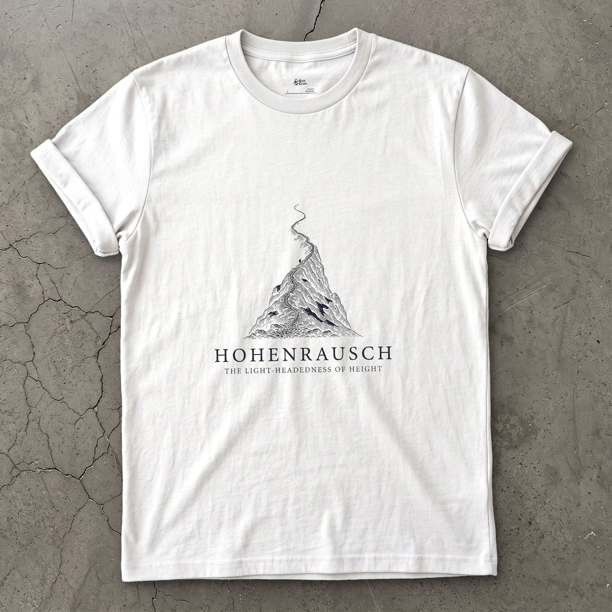 Hohenrausch, the Light-headedness of Height design on a White Gildan Softstyle t-shirt