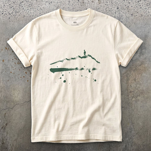 Last One Off the Ridge design on a Natural Gildan Softstyle t-shirt