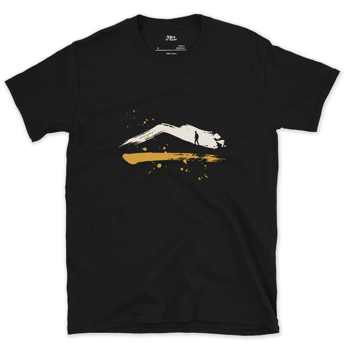 Last One Off the Ridge design on a Black Gildan Softstyle t-shirt