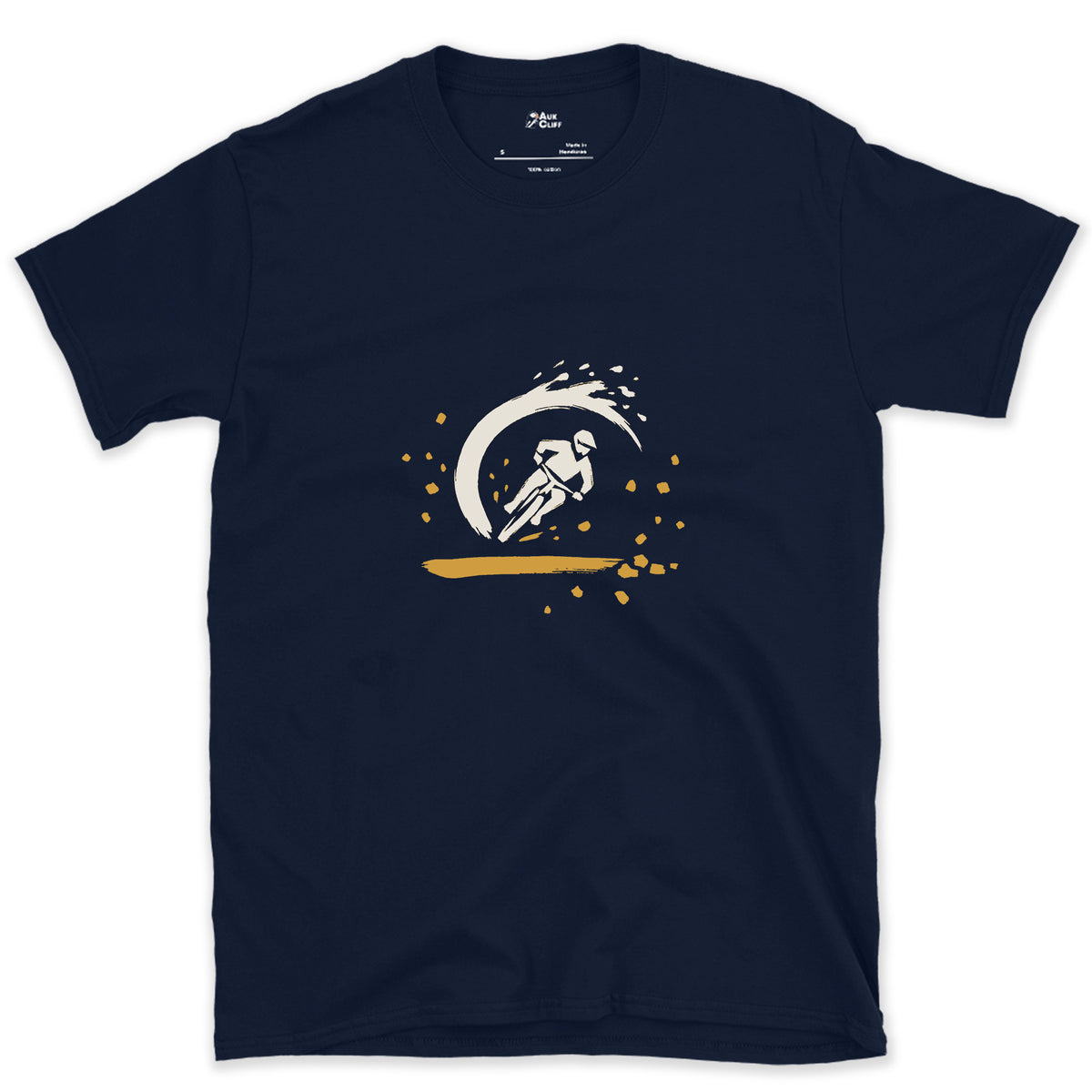 Leaned Into the Berm design on a Navy Gildan Softstyle t-shirt