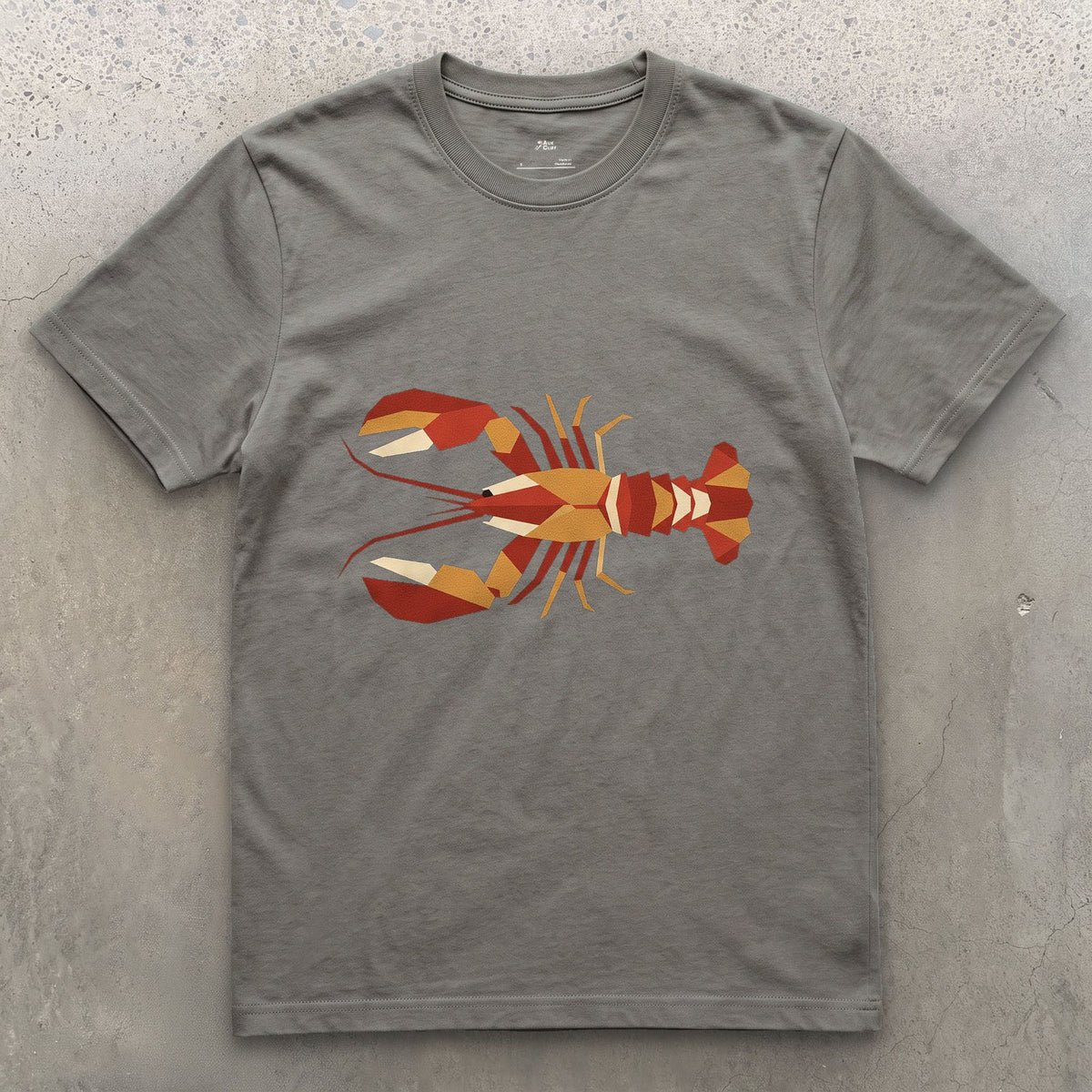 Claws Still Read Once Faceted, Lobster design on a Charcoal Gildan Softstyle t-shirt