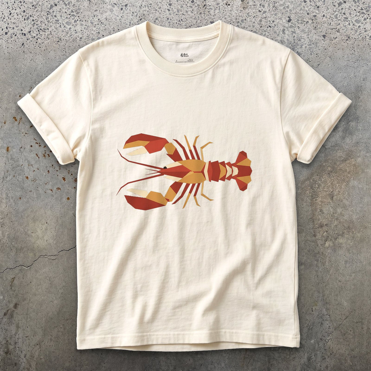 Claws Still Read Once Faceted, Lobster design on a Natural Gildan Softstyle t-shirt