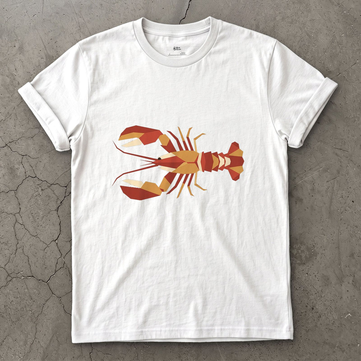 Claws Still Read Once Faceted, Lobster design on a White Gildan Softstyle t-shirt