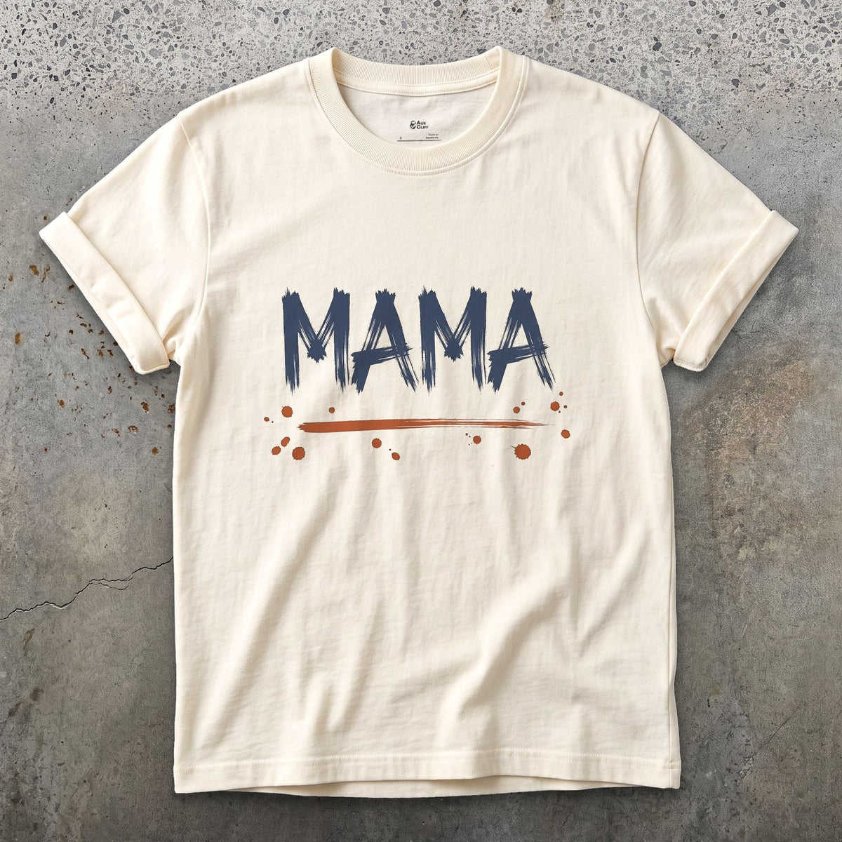 Mama design on a Natural Gildan Softstyle t-shirt