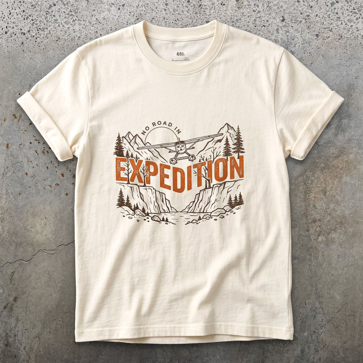 No Road In Expedition design on a Natural Gildan Softstyle t-shirt