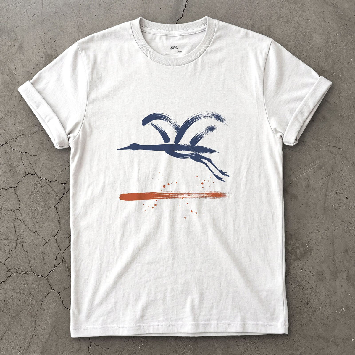 One Line, Neck to Feet design on a White Gildan Softstyle t-shirt