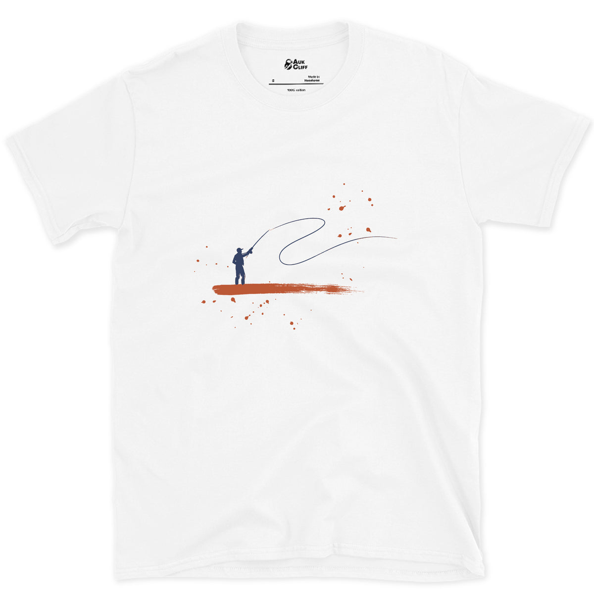 One Loop of Line design on a White Gildan Softstyle t-shirt