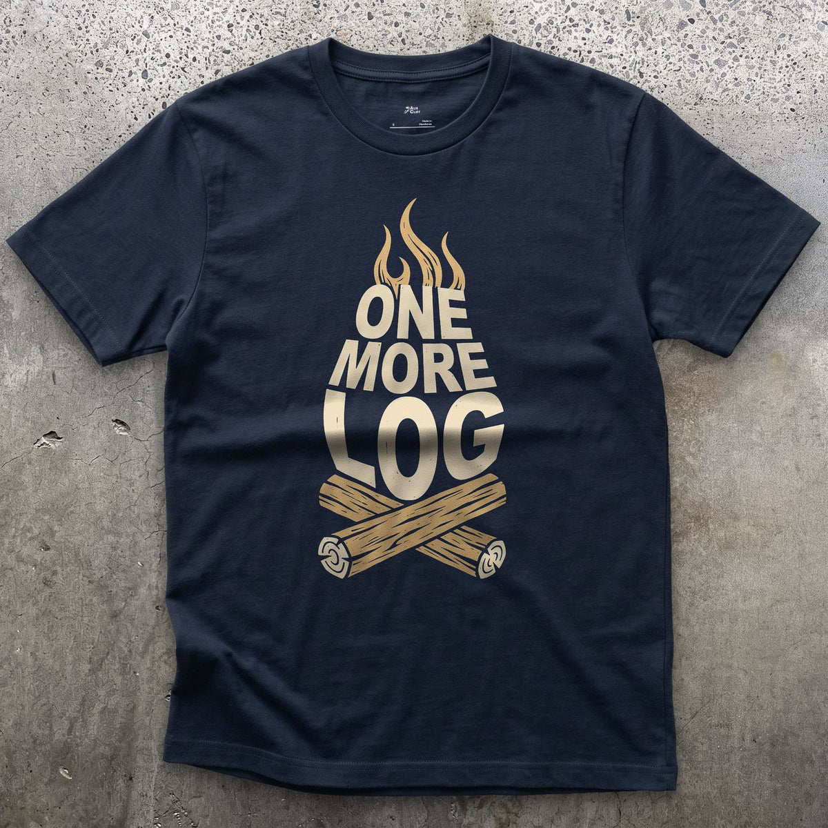 The Fire Isn't Done Yet design on a Navy Gildan Softstyle t-shirt