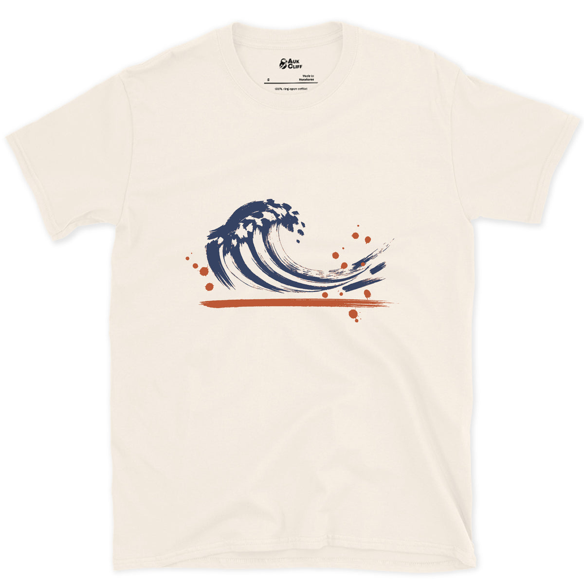 Peeling Right, One Long Line design on a Natural Gildan Softstyle t-shirt