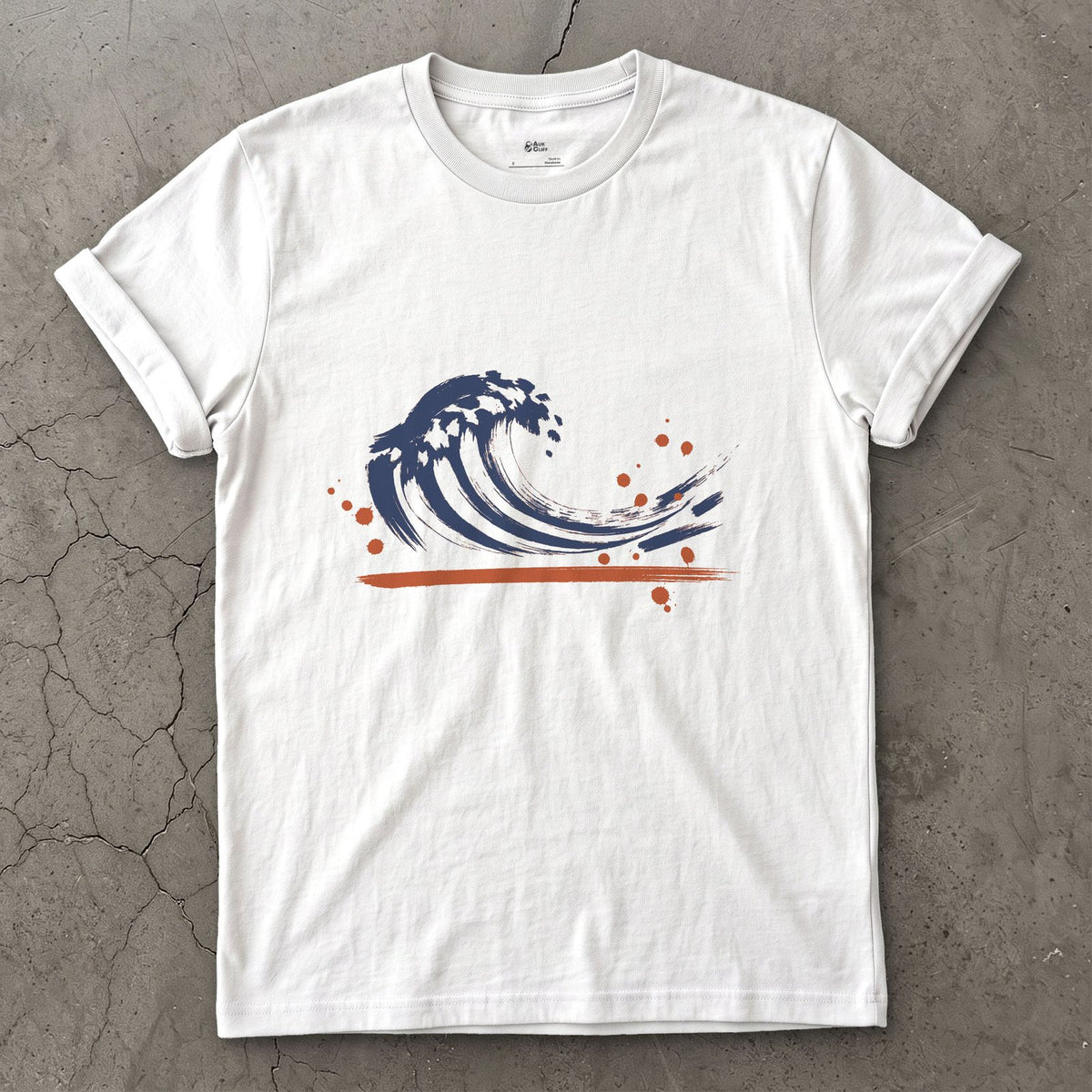 Peeling Right, One Long Line design on a White Gildan Softstyle t-shirt
