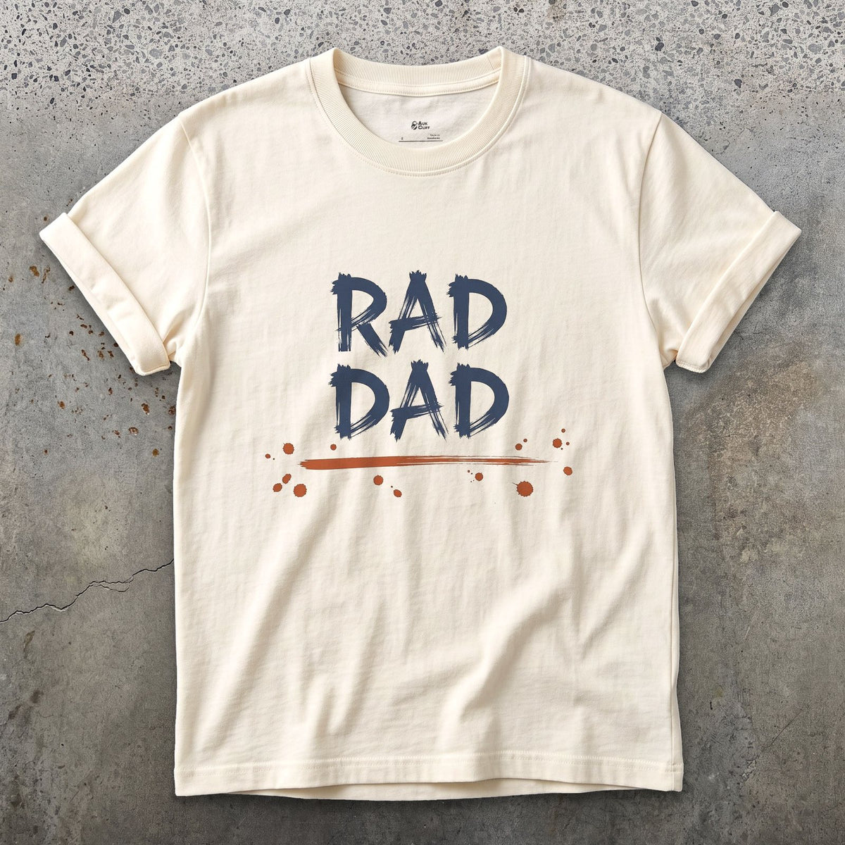 Rad Dad design on a Natural Gildan Softstyle t-shirt