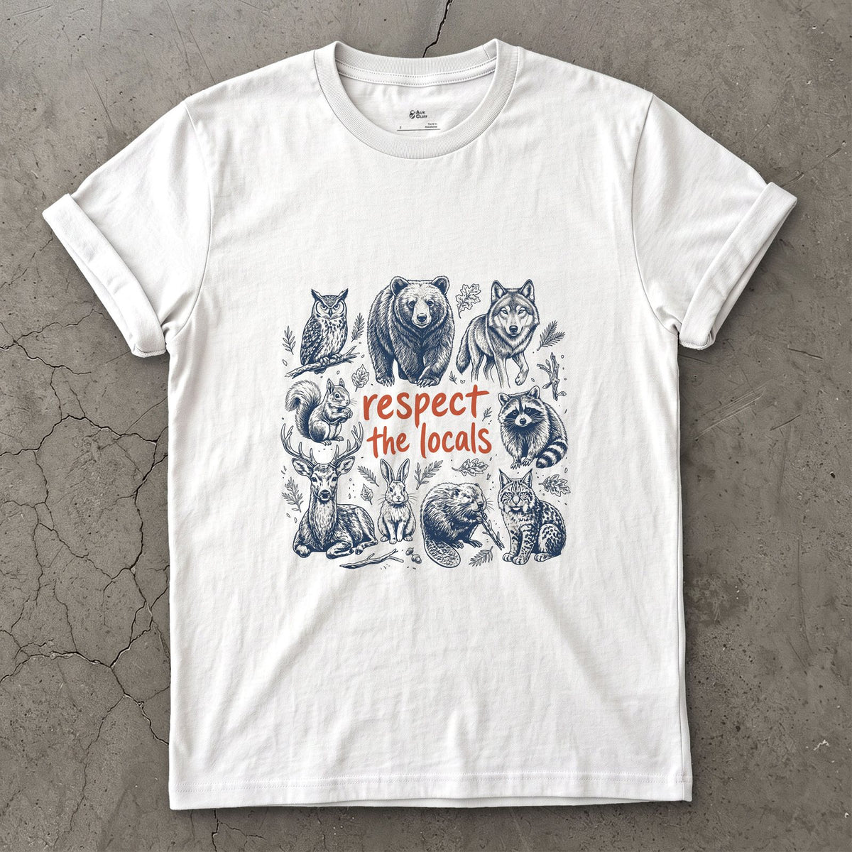 Respect the Wild Ones, Six Field Portraits design on a White Gildan Softstyle t-shirt
