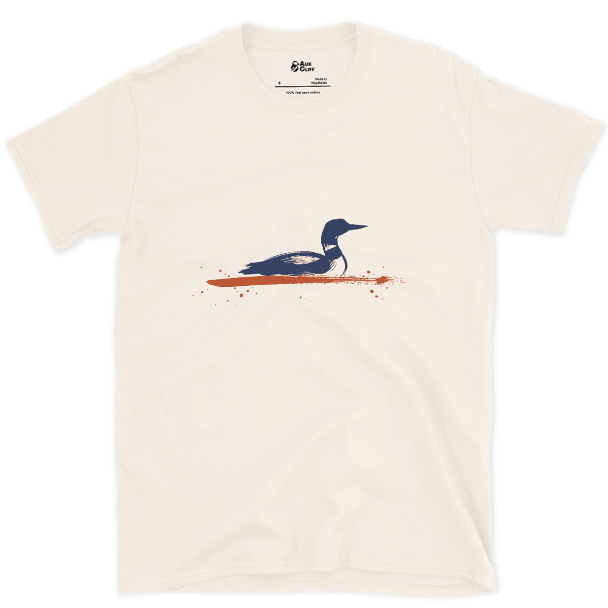 Riding Low, Head Up design on a Natural Gildan Softstyle t-shirt