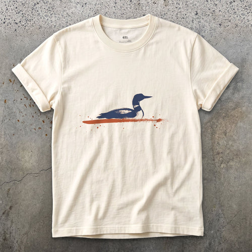 Riding Low, Head Up design on a Natural Gildan Softstyle t-shirt