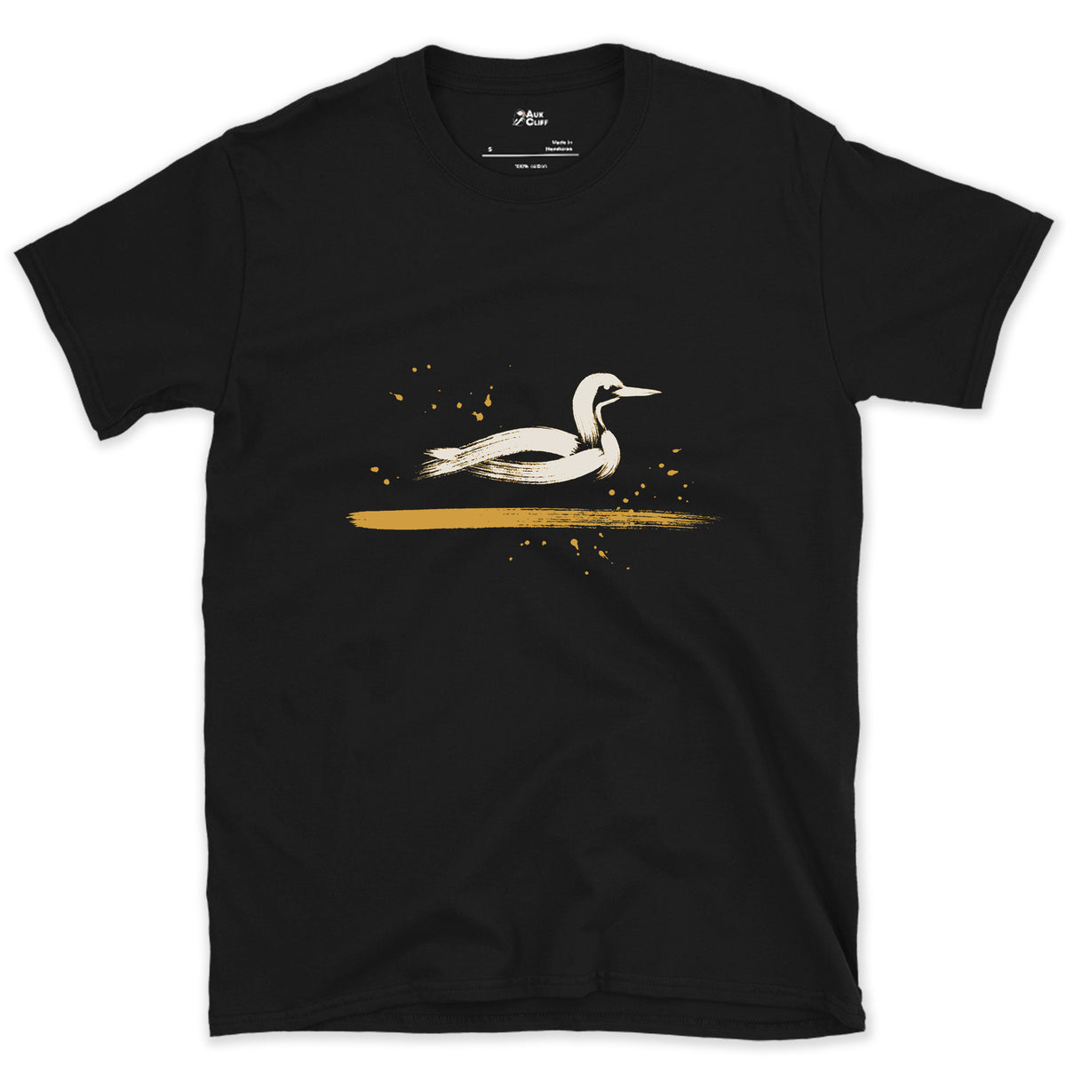 Riding Low, Head Up design on a Black Gildan Softstyle t-shirt