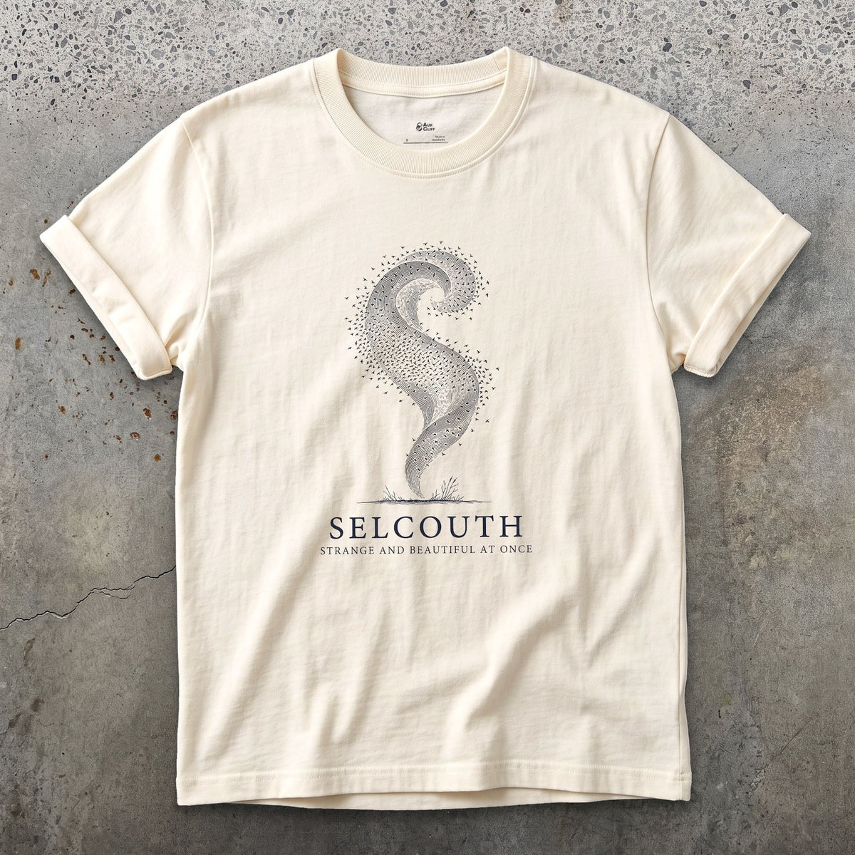 Selcouth, Strange and Beautiful at Once design on a Natural Gildan Softstyle t-shirt