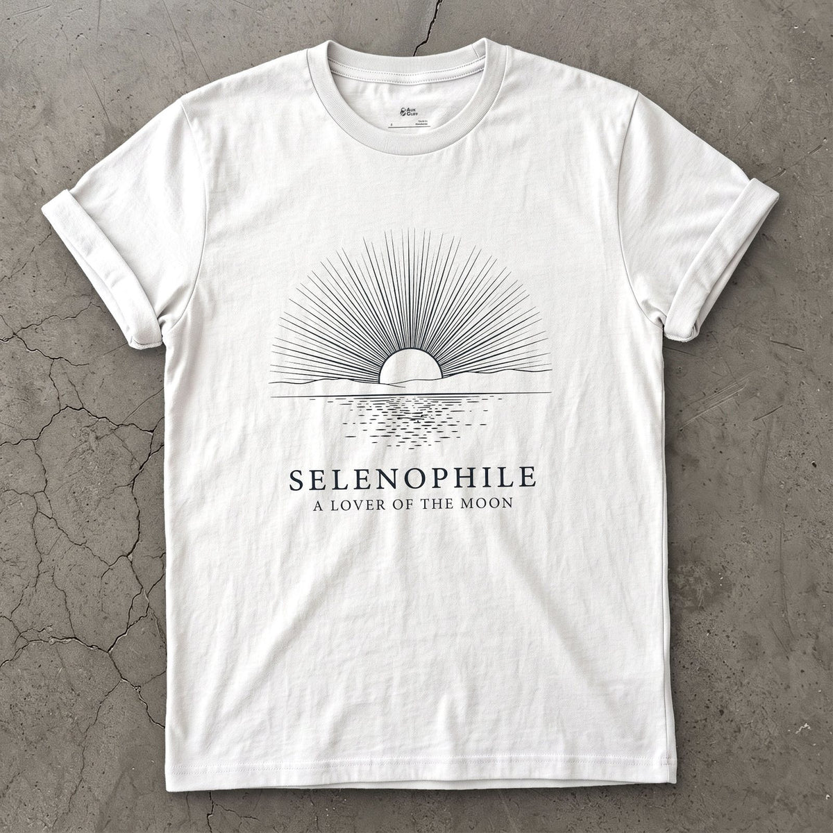 Selenophile, a Lover of the Moon design on a White Gildan Softstyle t-shirt